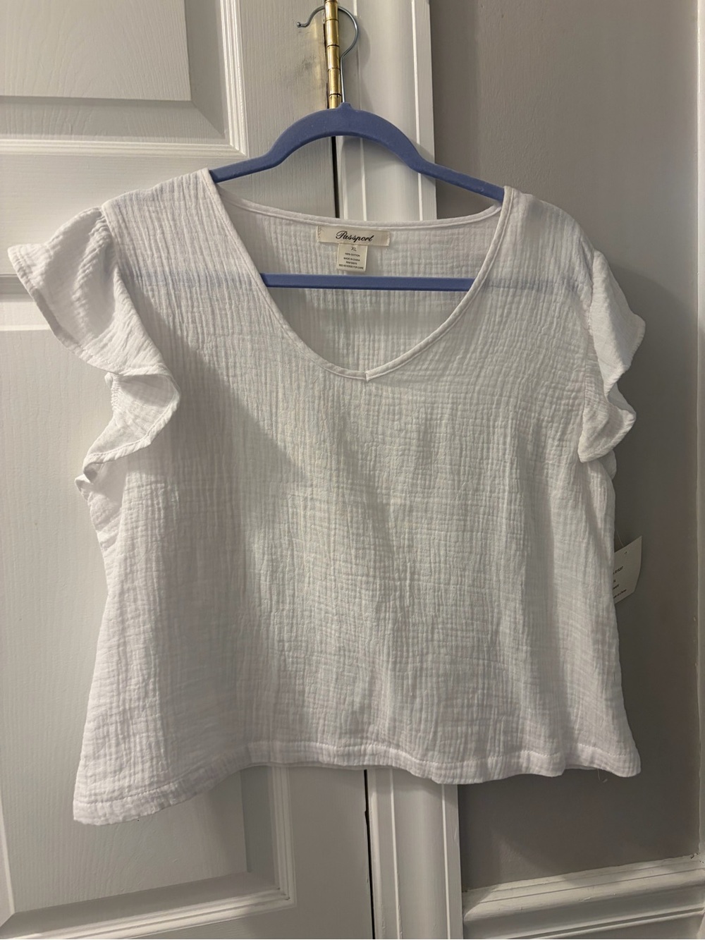 NWT Passport Gauze Ruffle Shirt